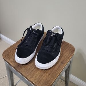 Womens Black and White VANS Sneakers